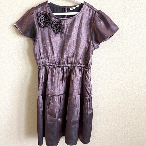 Gap Kids Shine Satin Dress Purple Orchid size 8 - Picture 3 of 10